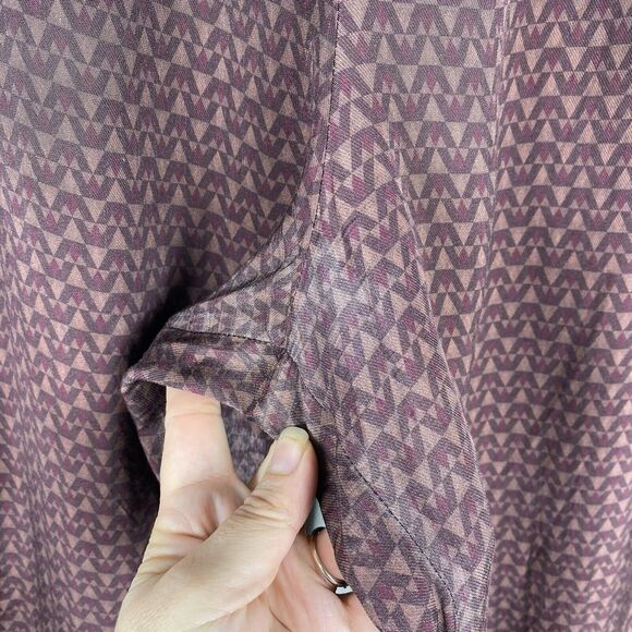 Splendid Lumi Maroon Wide Leg Geometric Print Satin Pants Small Beachy - Picture 7 of 11